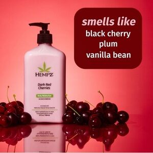 Hempz Dark Red Cherries Body Moisturizer - Pink New Sealed